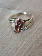 Goldring 585  5 g  ca. 18 mm / Gold 14k mit 3  Citrinen Amber Bernstein?
