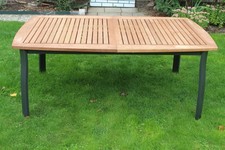 Gartentisch ausziehbar alu/holz 100x180/240cm