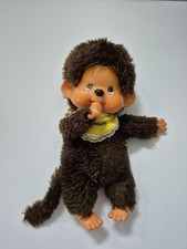 Monchhichi Original, Gelbes Lätzchen, Blaue Augen Sekiguchi Junge