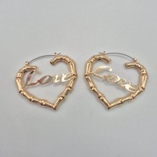 Love bambus creolen herzen - creolen,