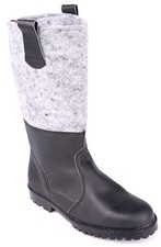 Filzstiefel sogenannte NVA Stiefel mit Lederbesatz und rutschfester Sohle 39-50
