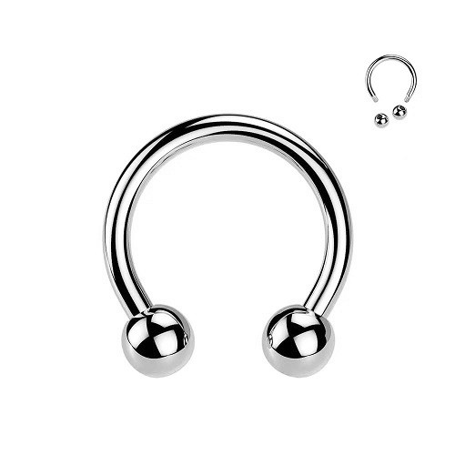 Hufeisen lippen piercing - hufeisen,