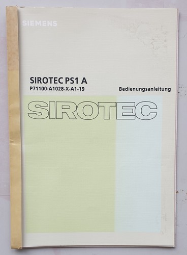 Siemens sirotec ps1 - ps1, –