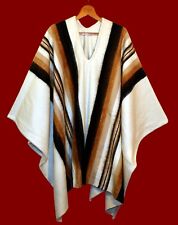  Alpaka Poncho beige braun