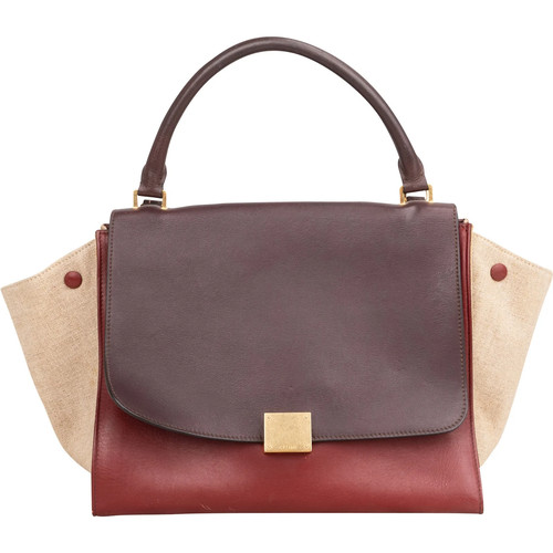 Celine bicolor leather canvas - celine,