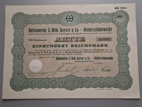 Historische wertpapiere - historische,
