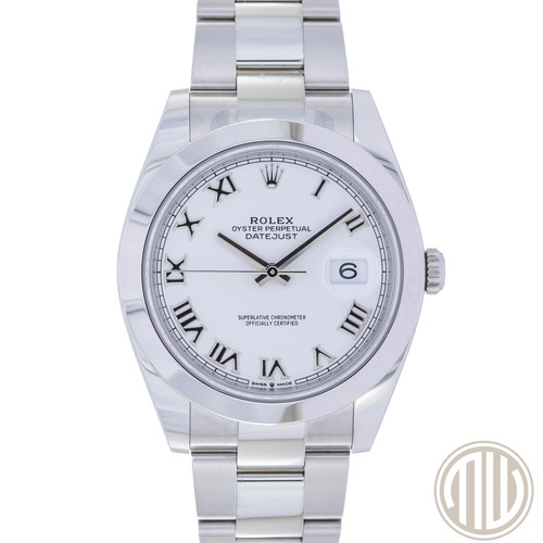 Rolex datejust white roman - 41,