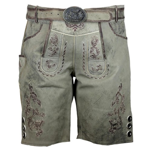 Herren lederhose fabian grau - lederhose,