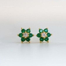 14k gelbgold smaragd - gelbgold,