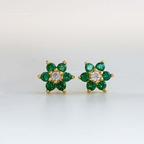 14k gelbgold smaragd - gelbgold,