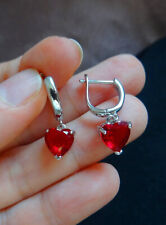 925 Sterling Silber Herz Zirkon Ohrringe Set Kette mit Herz Anhänger Herz Ring