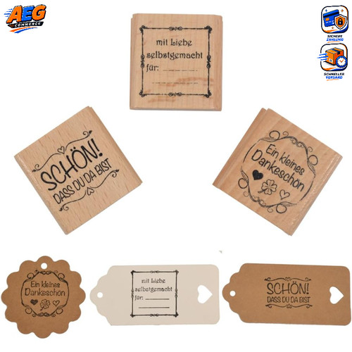 Stempel 3er set holz - set, 4