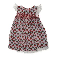 Mini Boden, Kleid, Größe: 98, Weiß/Rot/Mehrfarbig, Baumwolle, Blumen #Jkh