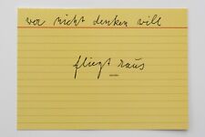JOSEPH BEUYS:"Sich selbst"Originalgrafik,hochwertige Kunst-Postkarte