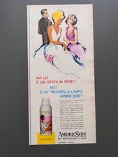 Ambre Soie L'oreal Paris 60s retro Italien 1963 Vintage Ad Werbung Reklame