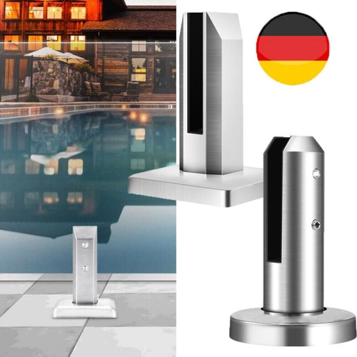 Glashalter edelstahl halbrund - edelstahl,