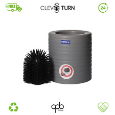 WENKO WC-Garnitur Mila Grau Keramik - WC-Bürstenhalter,