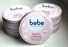 7 x bebe Blechdose 7,5cm Zartpflege 50ml Creme - nach 2019 - ehemals Penaten