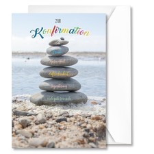 12 Einladungskarten zur Konfirmation mit Umschlägen Dankeskarten 