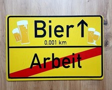 Bier Wegweiser Metall Schild |