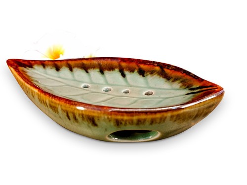 Keramik seifenschale blatt - keramik,