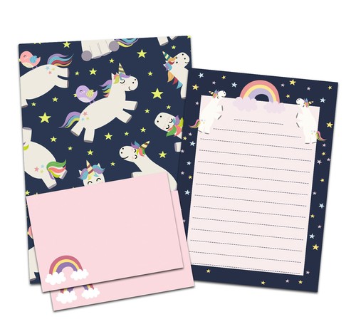 Briefpapier set einhorn - set,