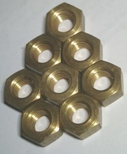 8 x M8 Sechskantmuttern Messing DIN 934 MS Muttern 