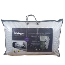 Kopfkissen Schlafkissen Relyon Superior Comfort Baumwolle Naturlatex Tief 68x48