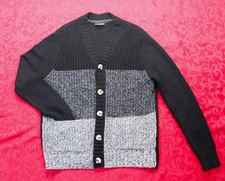 ROYAL CLASS Herren Cardigan Strickjacke Jacke Pullover m. Wolle Gr. S