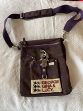 Original George Gina & Lucy  Herren Umhängetasche Braun / Lila 