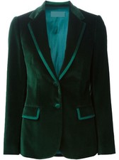 Damen Grün Samt Jacken Blazer