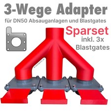 Adapter inkl 3x blastgate - inkl.,