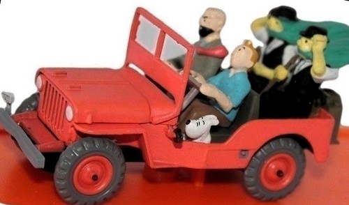 Tintin tim struppi jeep - struppi,