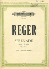 Max Reger, Serenade für Flöte, Violine und Bratsche, hier: Stimmen der Fl und Vl