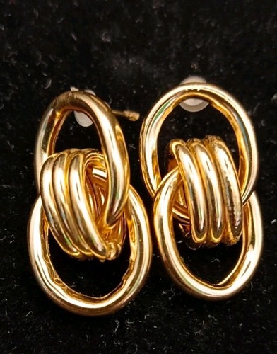 Goldene ohrringe geflochten - goldene,