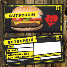 50 Burger Gutscheinkarten