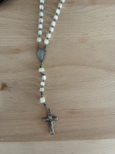 Perlmutt rosenkranz vintage - rosenkranz,
