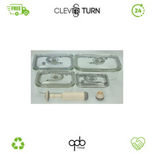 CASO VacuBoxx E-Set - 4 extrem stabile eckige Vakuumbehälter aus Borosilikatglas