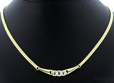 Kette/ Collier 750/18k Gold, 6 Brillanten, Länge 43cm, Gewicht ca. 8,5g