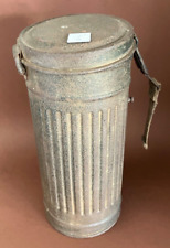 Alte Militär Gasmasken Büchse ohne Maske rostig Deutsches Reich 1-2WK 28cm #1