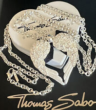 Massive Thomas Sabo Kette 90 & Riesen Flügel Herz Anhänger Rarität Neu
