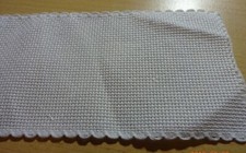 Stickband Aidastoff weiß mit