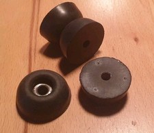 4 Gummifüße 25x10 stahlverstärkt Gummifuß Gerätefüße Gehäusefüße.