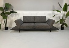 Rolf Benz Aura Stoff Grau Designer Sofa Couch Relaxfunktion Schiefer Sofabank