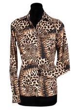 Kostüm Bluse Tiger Pailletten