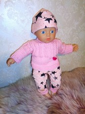 Puppenkleidung 32-36  cm Set 3 Tlg. NEU Handarbeit