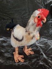 Steiff Huhn 1316.04 60er Jahre mit Knopf und Fahne 14cm hoch - Vintage