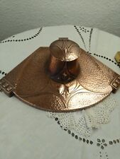 antikes Schreibzeug 1906 Tintenfass Kupfer WMF Strauß in Raute 25cm x 15,5cm