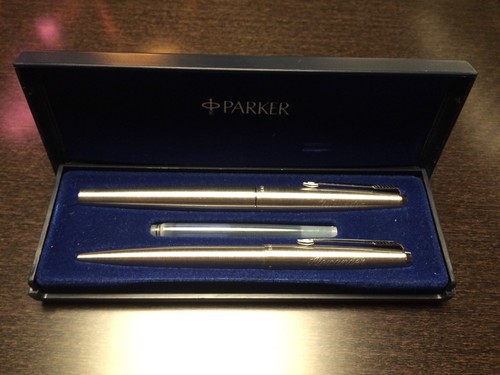 Schreibset parker edelstahl - edelstahl, m