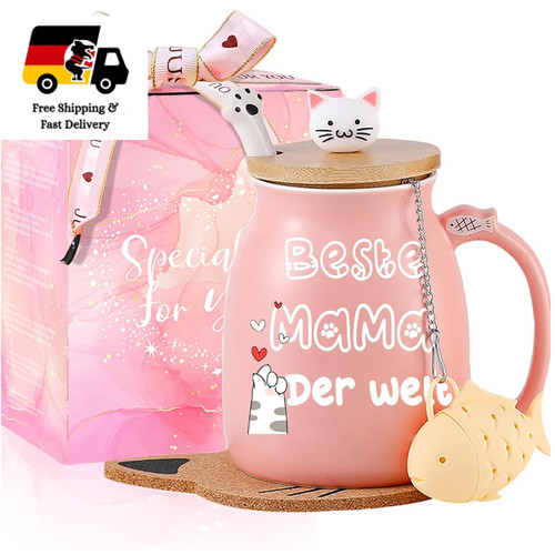 Katzenbecher mama geschenk - katzenbecher,